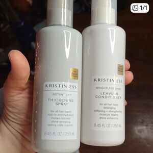 Kristin Ess White Thickening and Leave-In  Set